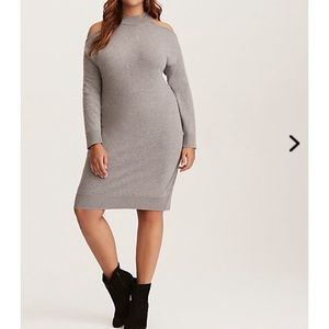 Torrid Cold-shoulder Sweater Dress
